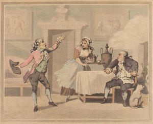 Menedzser és Spouter alkotó: Thomas Rowlandson