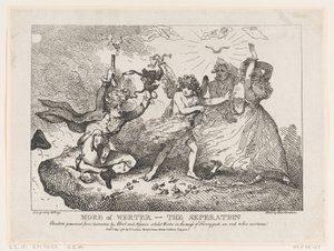 Bővebben Werther-The Separation: Charlotte Preserved from Destruction by Albert and ..., 1786. május 6. alkotó: Thomas Rowlandson