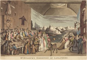 Mr. Bullock lappföldiek kiállítása alkotó: Thomas Rowlandson