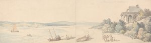 Drummond úr nyaralója, East Cowes, Wight-sziget alkotó: Thomas Rowlandson