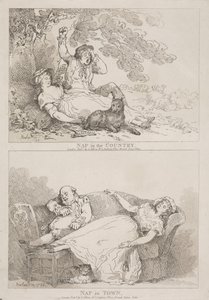 Szundítás vidéken – Szundítás a városban alkotó: Thomas Rowlandson