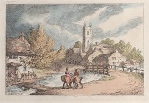 Helston közelében, Cornwallban, a „Views in Cornwall” című műből alkotó: Thomas Rowlandson