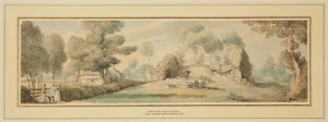 Új város, régi templom (Wight-sziget) alkotó: Thomas Rowlandson