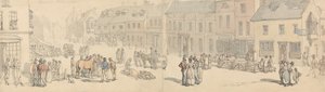 Newport High Street, Wight-sziget alkotó: Thomas Rowlandson