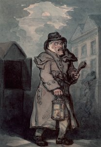 Éjjeli őr, 18. század vége alkotó: Thomas Rowlandson