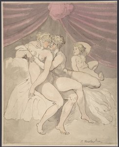 Ölelkező meztelen pár alkotó: Thomas Rowlandson