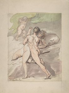 Meztelen pár ölelés, 1780-1827. alkotó: Thomas Rowlandson