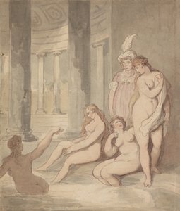 Nimfák egy római fürdőben alkotó: Thomas Rowlandson