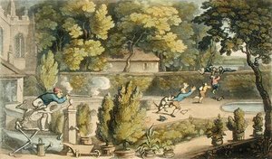 „Ó, a lelkiismeretlen durvaság!”, a „Haláltánc”-ból, Ackermann kiadásában alkotó: Thomas Rowlandson