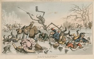 A törékeny jégen a zúgó korcsolya, a sors eszközévé válik alkotó: Thomas Rowlandson