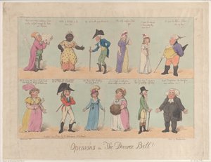 Vélemények a Válótörvényről!!, 1800. június 2., 1800. június 2. alkotó: Thomas Rowlandson