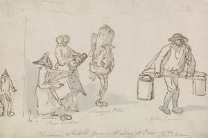 Párizsi utcai alakok alkotó: Thomas Rowlandson