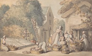 Eperfa-gyümölcs szedése alkotó: Thomas Rowlandson
