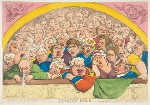 Galamblyuk. Egy kolostorkerti trükk az istenek megküzdésére, 1811. február 20. alkotó: Thomas Rowlandson