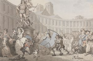 Place des Victoires, Párizs alkotó: Thomas Rowlandson