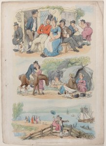 4. tábla: Toborzás, a Miniatűr világból, 1816., 1816. alkotó: Thomas Rowlandson