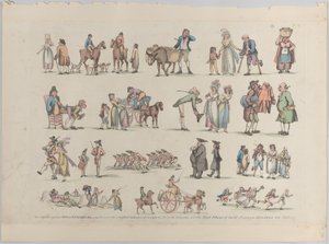 6. tábla, Ábrák, tájak és szarvasmarhák körvonalai...tanulók használatára, Ju..., 1790. június 20. alkotó: Thomas Rowlandson