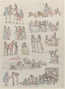7. tábla, Ábrák, tájak és szarvasmarhák körvonalai...tanulók használatára, Ju..., 1790. június 27. alkotó: Thomas Rowlandson