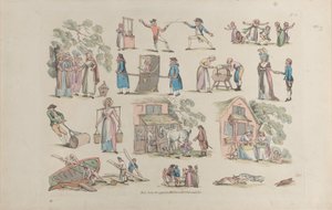 8. tábla, Ábrák, tájak és szarvasmarhák körvonalai...tanulók használatára, Ju..., 1790. június 20. alkotó: Thomas Rowlandson