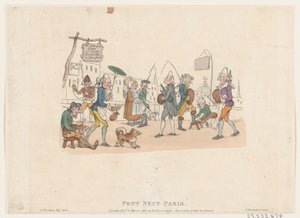 Pont Neuf, Párizs, 1803. május 1., 1803. május 1. alkotó: Thomas Rowlandson