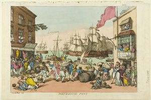 Portsmouth Point alkotó: Thomas Rowlandson