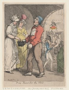 Imádkozz, emlékezz a vakokra, 1801., 1801. alkotó: Thomas Rowlandson