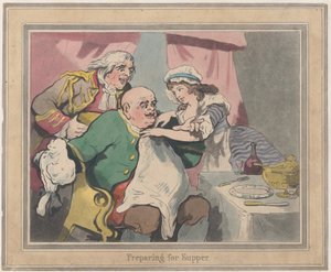 Vacsorára készülődés, 1789. október 22., 1789. október 22. alkotó: Thomas Rowlandson