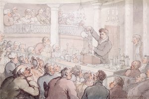 F Accum professzor előadásokat tart a londoni Surrey Institute-ban, 1809 alkotó: Thomas Rowlandson