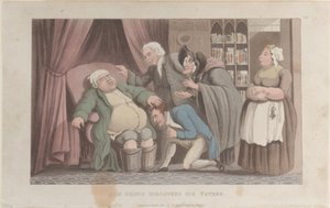 A Quae Genus felfedezi az apját, The History of Johnny Quae Genus, The Li..., 1822. január 1.. alkotó: Thomas Rowlandson