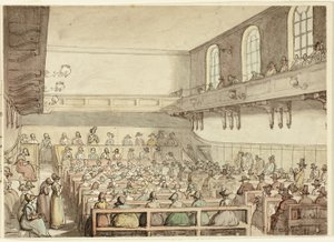 Kvékerek találkozója alkotó: Thomas Rowlandson