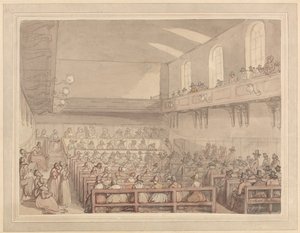 A kvékerek gyűlése alkotó: Thomas Rowlandson