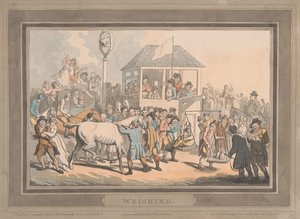 Verseny [hatdarabos készlet]:  2. Mérlegelés alkotó: Thomas Rowlandson