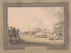 Versenyzés [hatdarabos készlet]:  5. A pályáról való letérés alkotó: Thomas Rowlandson