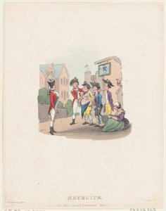 Újoncok, 1803. március 1., 1803. március 1. alkotó: Thomas Rowlandson