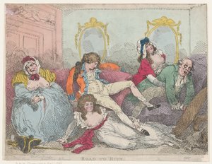 Az összeomlás felé vezető út alkotó: Thomas Rowlandson