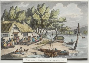 Rowlandson: „Vázlatok a természetből”:  Kilátás Newport közelében, a Wight-szigeten alkotó: Thomas Rowlandson