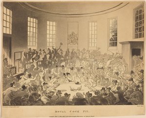 Királyi kakasviadal-aréna alkotó: Thomas Rowlandson