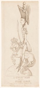 Napóleon lovas szobra, 1804 alkotó: Thomas Rowlandson