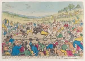 Vidéki sport, Malommérkőzés, 1811. szeptember 29., 1811. szeptember 29. alkotó: Thomas Rowlandson