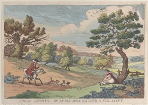Vidéki sportok, avagy vén vakondfogó teljes illatban, 1811. augusztus 31., 1811. augusztus 31. alkotó: Thomas Rowlandson