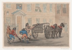 A hulladékgyűjtő kocsi alkotó: Thomas Rowlandson