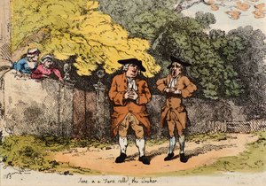 Jelenet a Quaker nevű bohózatban alkotó: Thomas Rowlandson