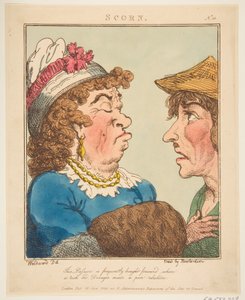 Scorn Le Brun Travested, avagy A szenvedélyek karikatúrái, 1800. január 21. alkotó: Thomas Rowlandson