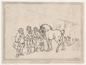 Ló eladása, 1791. december 1., 1791. december 1. alkotó: Thomas Rowlandson