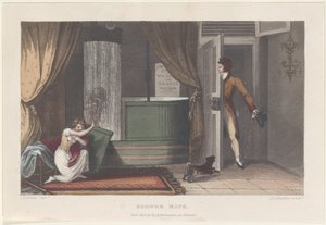 Zuhanyfürdő, Scarborough költői vázlataiból, 1813., 1813. alkotó: Thomas Rowlandson