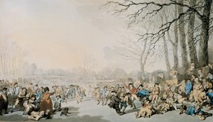 „Korcsolyázók a szerpentinen”, 1784 alkotó: Thomas Rowlandson