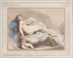 Alvó Vénusz és szerelem, 1799., 1799. alkotó: Thomas Rowlandson