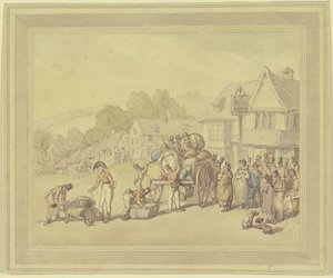 Katonák egy kocsmánál alkotó: Thomas Rowlandson