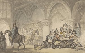 Katonák mulatoznak egy fogadóban alkotó: Thomas Rowlandson