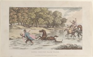 Sophia Rescued from the Water, The Vicar of Wakefield, 1817. május 1., 1817. május 1. alkotó: Thomas Rowlandson